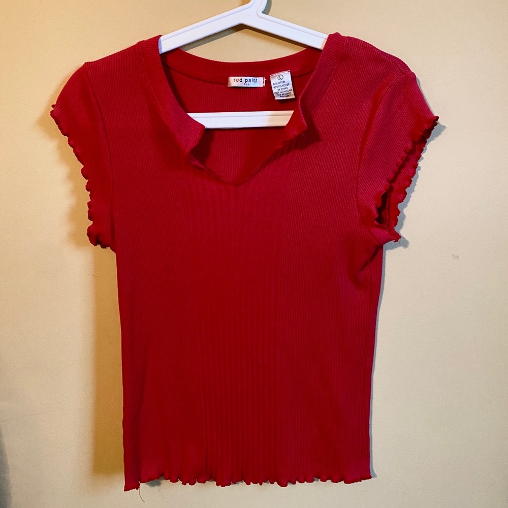 Red Paint vintage red tee